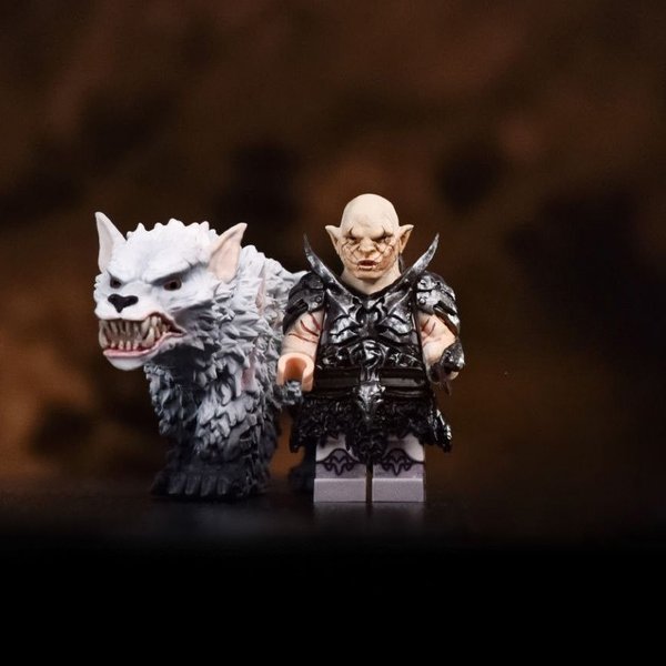 Lord of the Rings Azog the Defiler on White Warg