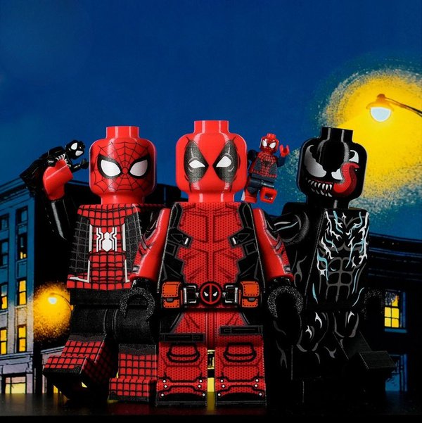 Spiderman, Deadpool and Venom