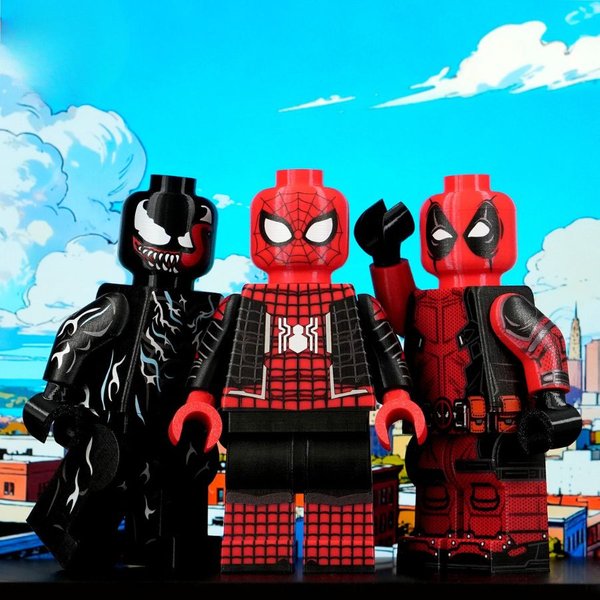 Spiderman, Deadpool and Venom