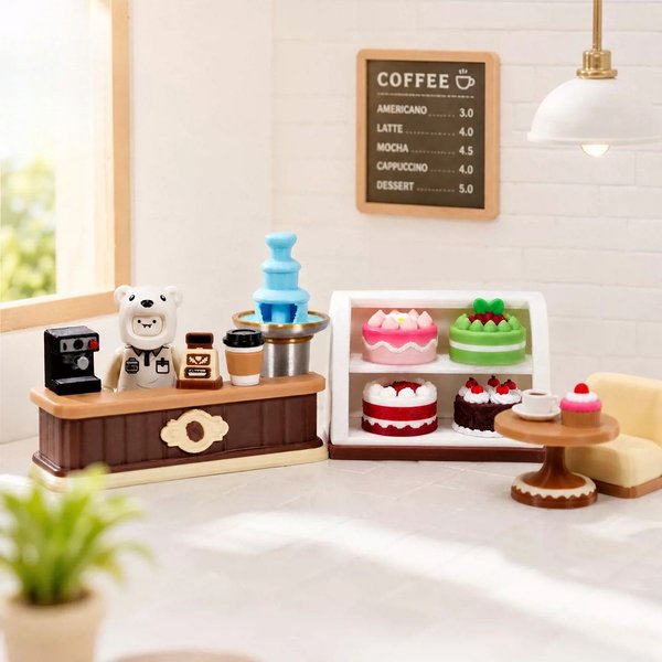 miniature café furniture and accessory collection