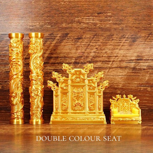 Golden Imperial Throne and Backdrop Set