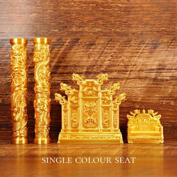 Golden Imperial Throne and Backdrop Set